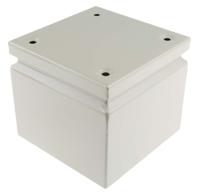 842-8308 RS PRO Grey Steel Terminal Box, IP66, 150 x 150 x 120mm