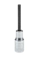 01450008 STAHLWILLE 1/4 in Drive Bit Socket, Hex Bit, 1/8in, 55 mm Overall Length