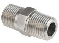 222-6636 RS PRO Stainless Steel Pipe Fitting Hexagon Nipple Joint, Male NPT 1/2in x Male NPT 1/2in