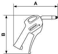 27102-silp PREVOST 6bar Air Blow Gun, G 1/4in Air Inlet (BSP)