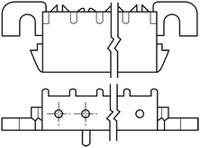 1-350942-0 TE Connectivity Universal MATE-N-LOK Series Right Angle Through Hole PCB Header, 2 Contact(s), 6.35 mm Pitch, 1 Row,