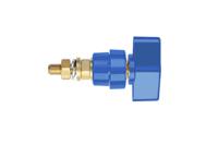 pol-102-l-bl Schutzinger 4mm Blue Terminal Post, 1kV, 100A, M8 x 0.75 Thread