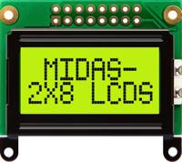 mc20805b6w-sptly-v2 Midas MC20805B6W-SPTLY-V2 Alphanumeric LCD Alphanumeric Display, 2 Rows by 8 Characters