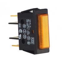 b51121h000000 Molveno B5 Series Amber Neon Panel Mount Indicator, 200 → 250V ac, 11 x 30mm Mounting Hole Size