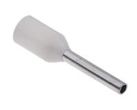 458-689 RS PRO Insulated Crimp Bootlace Ferrule, 8mm Pin Length, 1.3mm Pin Diameter, 0.5mm² Wire Size, White