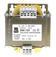 504-133 RS PRO 200VA 1 Output Chassis Mounting Transformer, 55V ac, IEC 61558-2-4