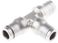 3604-06-00 Legris LF3600 Series Tee Tube-to-Tube Adaptor Push In 6 mm, Push In 6 mm to Push In 6 mm, Tube-to-Tube Connection Style