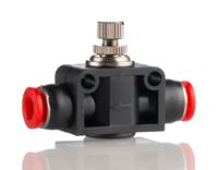 c00ge0600 Norgren Pneufit C Series Tube In-line Regulator, Push In 6mm Tube Inlet Port x Push In 6mm Tube Outlet Port