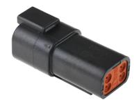 dt044p-ce02 Deutsch, DT Automotive Connector Socket 4 Way, Crimp Termination DT044P-CE02