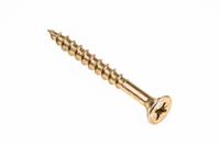 ult095 ULTI-MATE Pozisquare Countersunk Steel Wood Screw, Yellow Passivated, Zinc Plated, 5mm Thread, 50mm Length