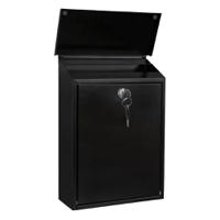 219-025 Black Mailbox, 365 mm x 270mm x 110 mm