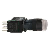 xb6aw1b1b Schneider Electric Harmony Series Illuminated Push Button, Slow Brake, Panel Mount, 16mm Cutout, SPST, 250V, IP65