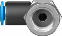 qslf-14-6-b Festo QS Series Elbow Threaded Adaptor, G 1/4 Female to Push In 6 mm, Threaded-to-Tube Connection Style, 153275