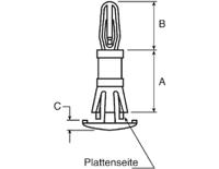 rlcbsre-4-01 RLCBSRE-4-01, 6.4mm High Nylon PCB Support Pillar for 4mm PCB Hole, 9.5mm Base