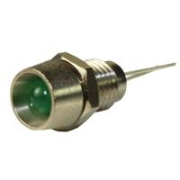 ind513113-led-grn CAMDENBOSS 513 Series Green Panel Mount Indicator, 5V, 8mm Mounting Hole Size, Lead Wires Termination