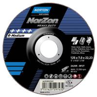 66252831434 Norton Grinding Disc Zirconium Grinding Disc, 180mm x 7mm Thick, P24 Grit, 5 in pack