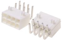 39-30-0080 Molex, Mini-Fit Jr Male Connector Housing, 4.2mm Pitch, 8 Way, 2 Row Right Angle