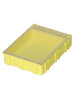 8150031 Licefa 1 Cell Transparent, Yellow Compartment Box, 21mm x 63mm x 85.3mm