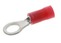 130014 TE Connectivity, PLASTI-GRIP Insulated Ring Terminal, M5 Stud Size, 0.26mm² to 1.6mm² Wire Size, Red