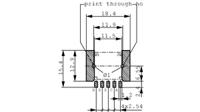 e33-sn610-m03t Elma 16 Pulse Mechanical Rotary Encoder with a 6 mm Round Shaft, Through Hole