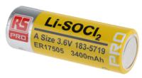 183-5719 RS PRO Lithium Thionyl Chloride 3.6V, A Battery