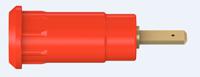 659099-22 Staubli Red Female Banana Socket, 2mm Connector, Press Fit Termination, 10A, 600V, Gold Plating