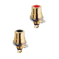 bto-1-v-black Lumberg Jack Socket Front Mount RCA Connector Socket 1A