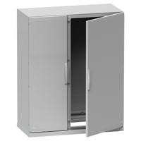 nsyplaz7104g Schneider Electric PanelSeT Series Fibreglass Reinforced Polyester Double-Door-Door Floor Standing Enclosure, Opaque