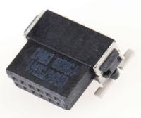 154740-154740-e ERNI SMC Series Right Angle Surface Mount PCB Socket, 12-Contact, 2-Row, 1.27mm Pitch, Solder Termination
