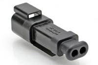 at04-2p-sr01blk Amphenol Industrial, AT Automotive Connector Socket Black Cable Mount 2 Way, Crimp Termination AT04-2P-SR01BLK