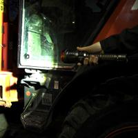 obs-fl5 Observer Tools LED Tactical Torch Grey/Red - Rechargeable 8000 lm, 276 mm