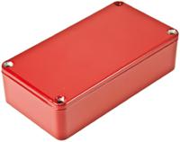 1590bbrd Hammond 1590 Series Red Die Cast Aluminium Enclosure, IP54, Red Lid, 119.5 x 94 x 34mm