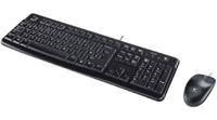 920-002540 Logitech  Wired Numeric pad Keyboard and Mouse Set, QWERTZ, Black