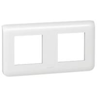 078725l Legrand White 2 Gang Faceplate & Mounting Plate