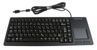 g84-5500lumeu-2 CHERRY Wired USB Compact Touchpad Keyboard, QWERTY (US), Black