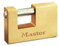 608eurd Master Lock Padlock Brass Padlock, 12mm Shackle, 85mm Body