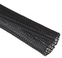 g13034-bk007 Alpha Wire Braided PET Black Cable Sleeve, 19.05mm Diameter, 15m Length, FIT Wire Management Series