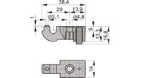 10603026 nVent SCHROFF 10603-026 Series Foot, 14 x 38.4mm