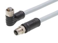 1205010213 Brad from Molex Cordset, 5 Contacts, Cable, M12 Connector, Plug, Socket, Female/Male, IP67, 120501 Series