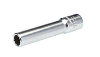 01240006 STAHLWILLE 1/4 in Drive 6mm Deep Socket, 12 point, 6mm, 50 mm Overall Length
