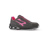 0rl20324-41 UPower CANDY Unisex Black/Pink Aluminium Toe Capped Safety Shoes, UK 7, EU 41
