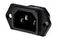61003200 Schurter C14 Panel Mount IEC Connector Male, 15A, 250 V