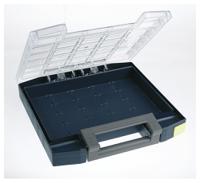 134798 Raaco Blue PC, PP Compartment Box, 55mm x 298mm x 284mm
