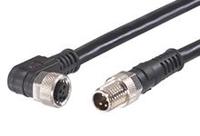 1200878368 Brad from Molex Female 4 way M8 to Male M8 Sensor Actuator Cable, 5 m