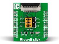 mikroe-2100 MikroElektronika MIKROE-2100, Riverdi Click LCD Add On Board With FT8xx, zif20