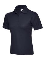 uc106n-s Uneek UC106 Navy Cotton, Polyester Polo Shirt, UK- 32 → 34in, EUR- 81 → 86cm