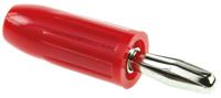 bu-00246-2 Mueller Electric Red Male Banana Plug, 4 mm Connector, 15A, Nickel Plating