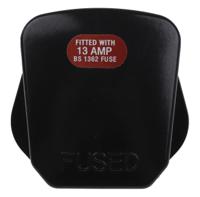 854-380 RS PRO UK Mains Plug, 13A Black, Cable Mount Thermoplastic, Urea Formaldehyde, 250 V