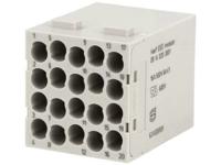 09140203001 HARTING Heavy Duty Power Connector Module, 16A, Male, Han-Modular Series, 20 Contacts