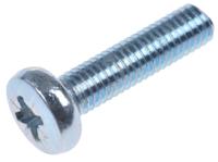 553-633 RS PRO Pozidriv M5 Pan Steel Machine Screws DIN 7985Z x 20.0mm
